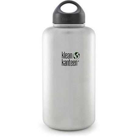 COMMERCIAL WATER DISTRIBUTING Commercial Water Distributing KK-BOTTLE-WIDE-64 64 oz. Klean Kanteen Stainless Steel Wide Mouth Bottle with Loop-Cap KK-BOTTLE-WIDE-64